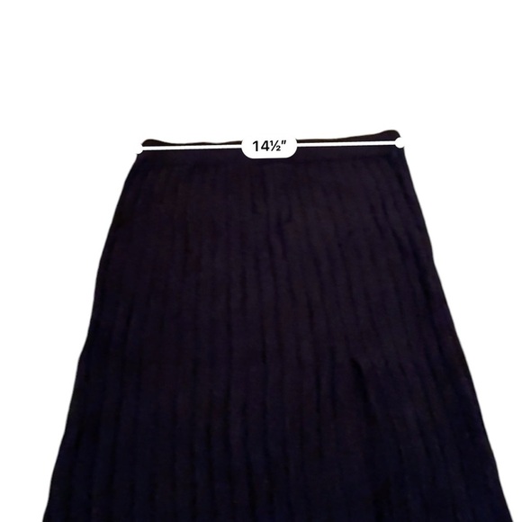 Aerie Black Soft Ribbed Front Slit Pull-On Maxi Skirt Sz S NEW - Picture 6 of 7